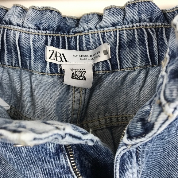 Zara x Disney Toy Story Paperbag High Waisted‎ Jeans Size 8 - Picture 13 of 15